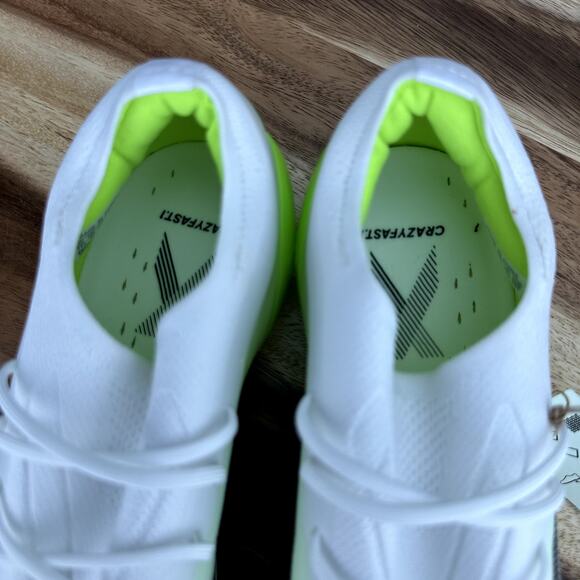 Adidas X Crazyfast.1 FG Soccer Cleats Boots Men's 13 White Green HQ4516 NEW - Picture 8 of 11